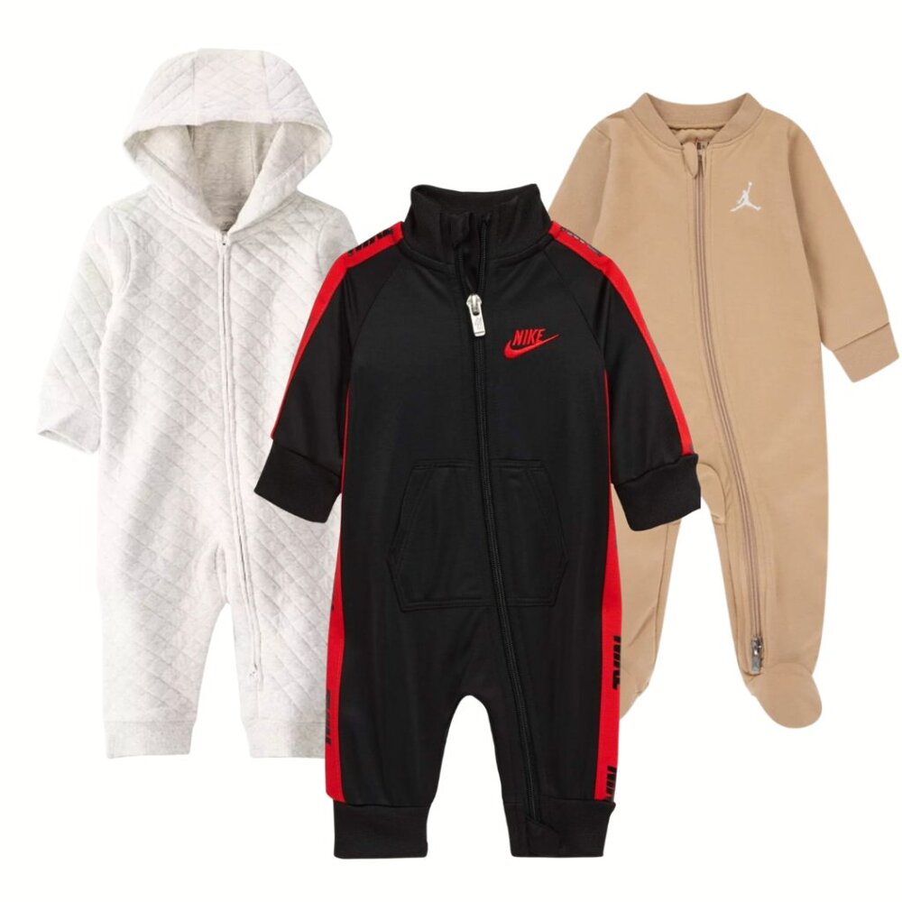 Nike, Jordan Air, Carter's Baby Boy Coverall Romper Bundle